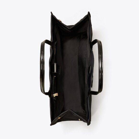 Tory Burch Ella Patent Large Tote - Black - Picture 3 of 6